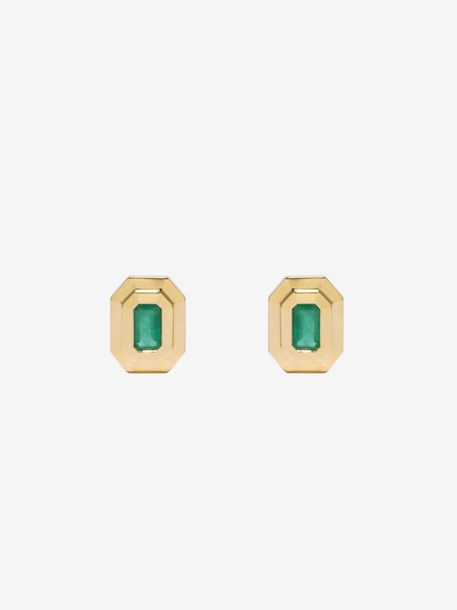 Jewelry Azlee | Emerald Staircase Studs