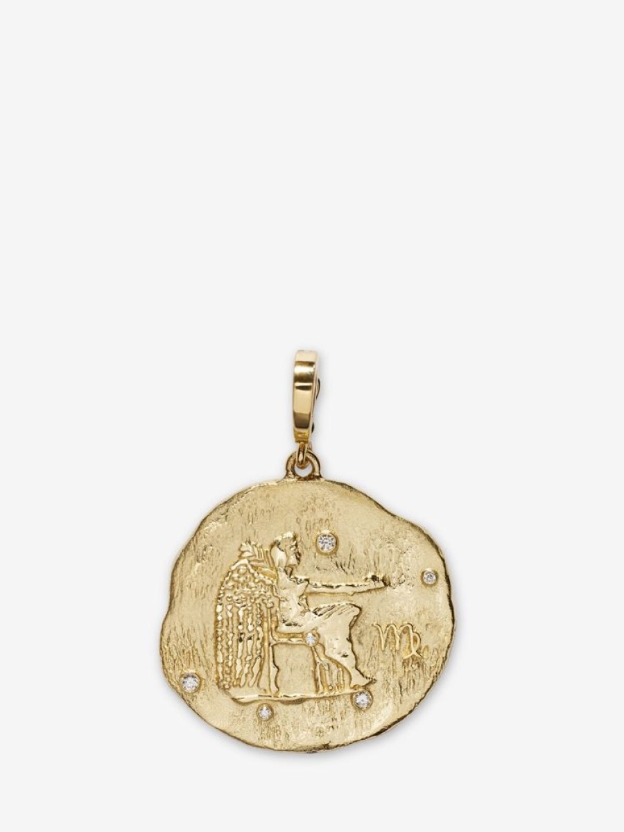 Jewelry Azlee | Of The Stars Virgo Large Coin Charm