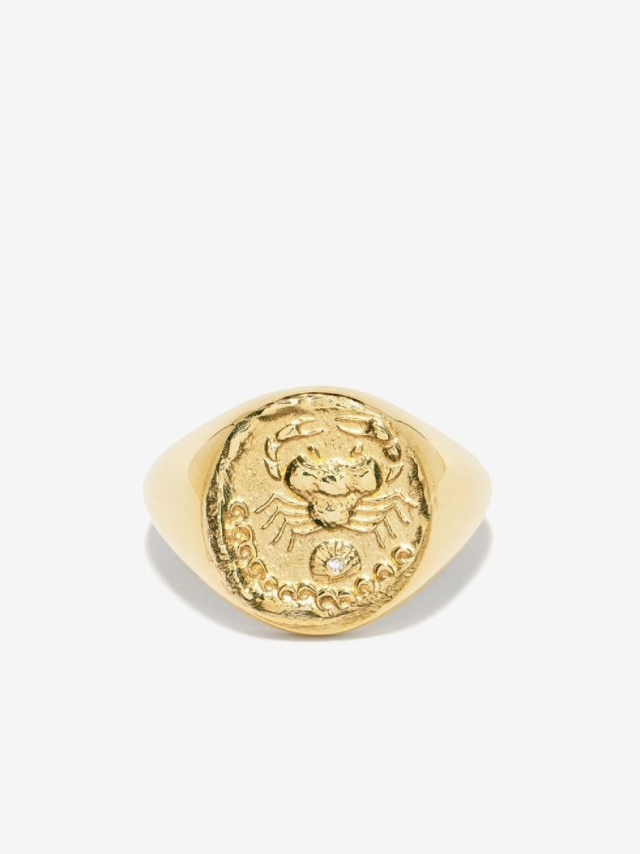 Jewelry Azlee | Karkinos Signet Coin Ring